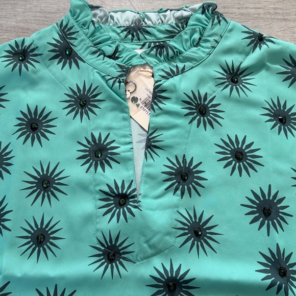 Sheridan French Liv Blouse – Peppermint Twinkle – NWT medium (org $320) - Picture 4 of 8